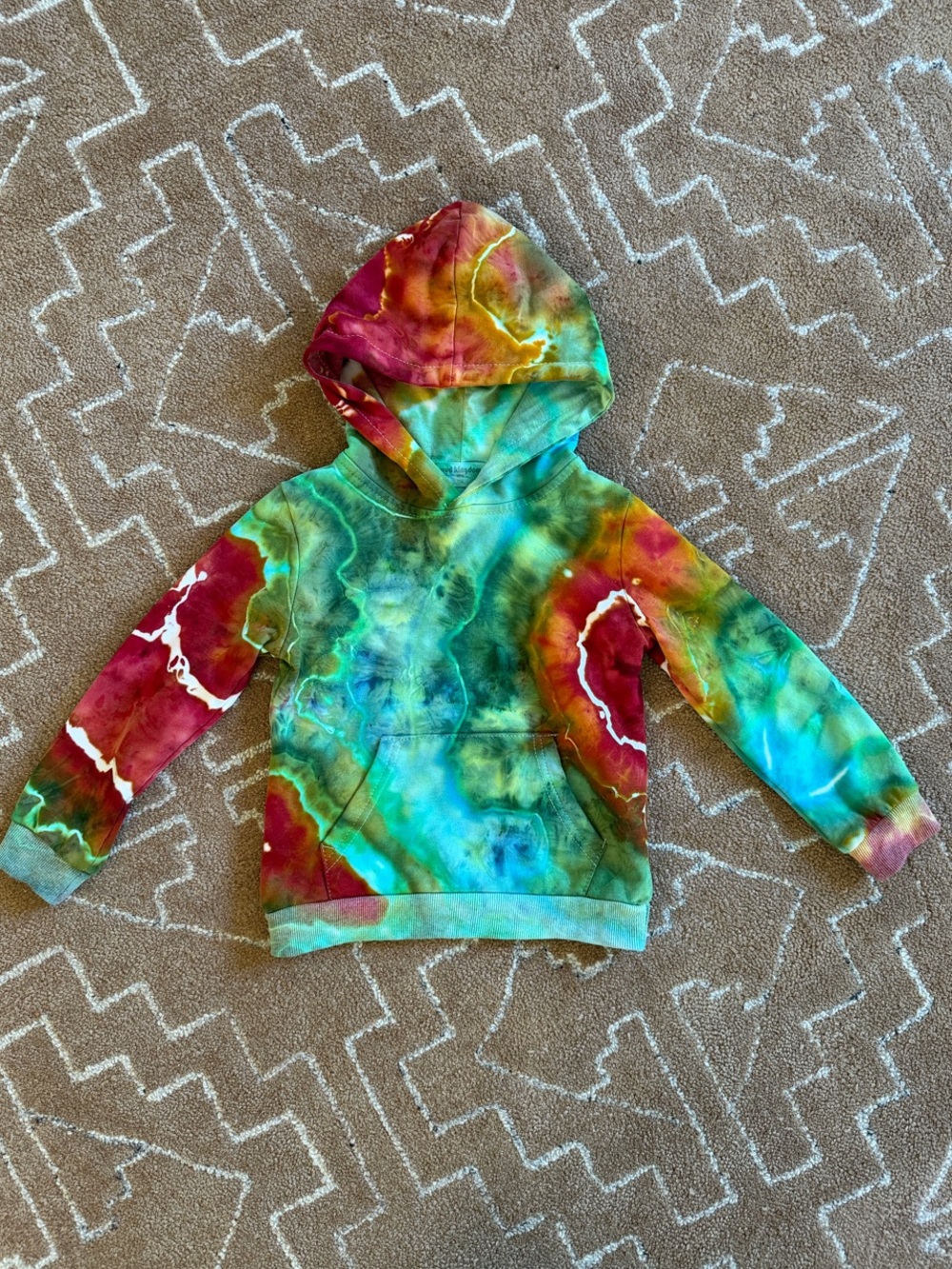 Toddler Rainbow Ice Tie-Dye Hoodie